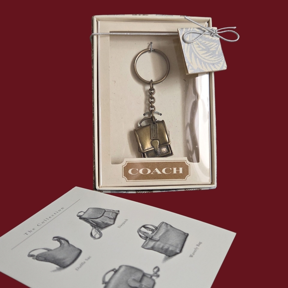 HTF 1990s Vintage Coach Station Key FOB AND CATALOG!